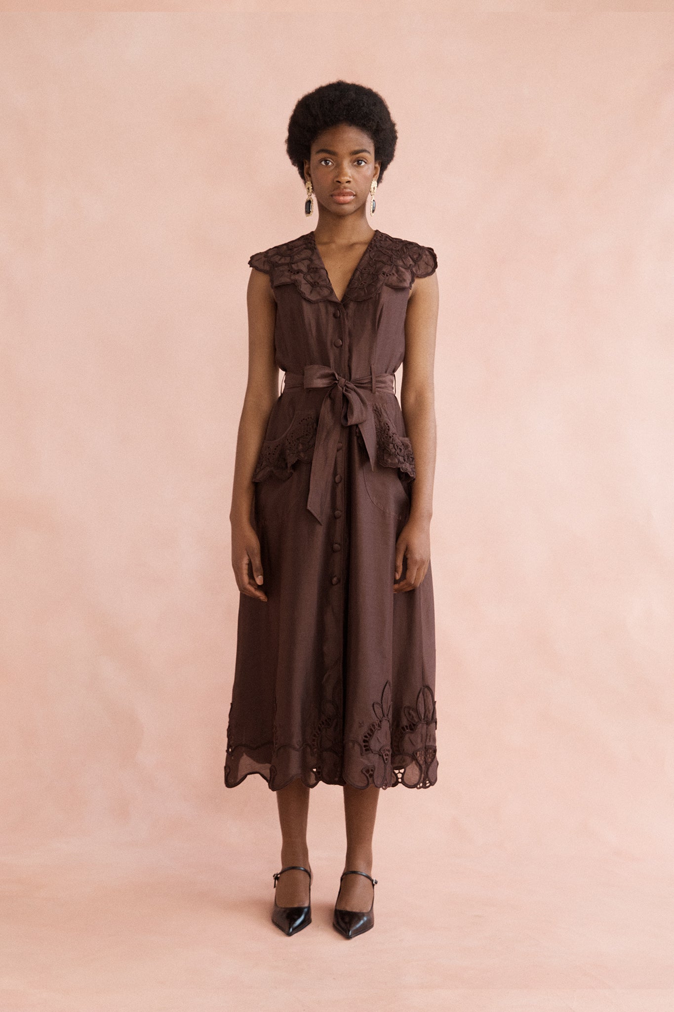 emily lovelock vanessa midi dress June Dress - Orange