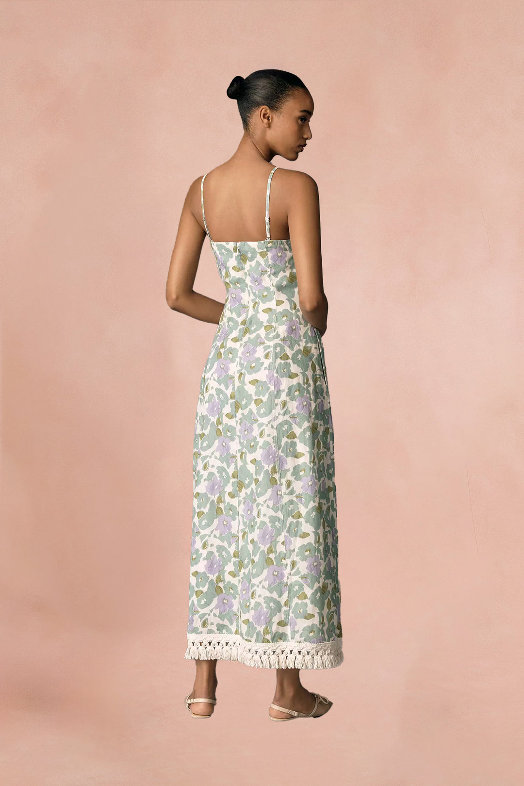 lovaan phillipa linen midi dress Rent Philippa LOVAAN